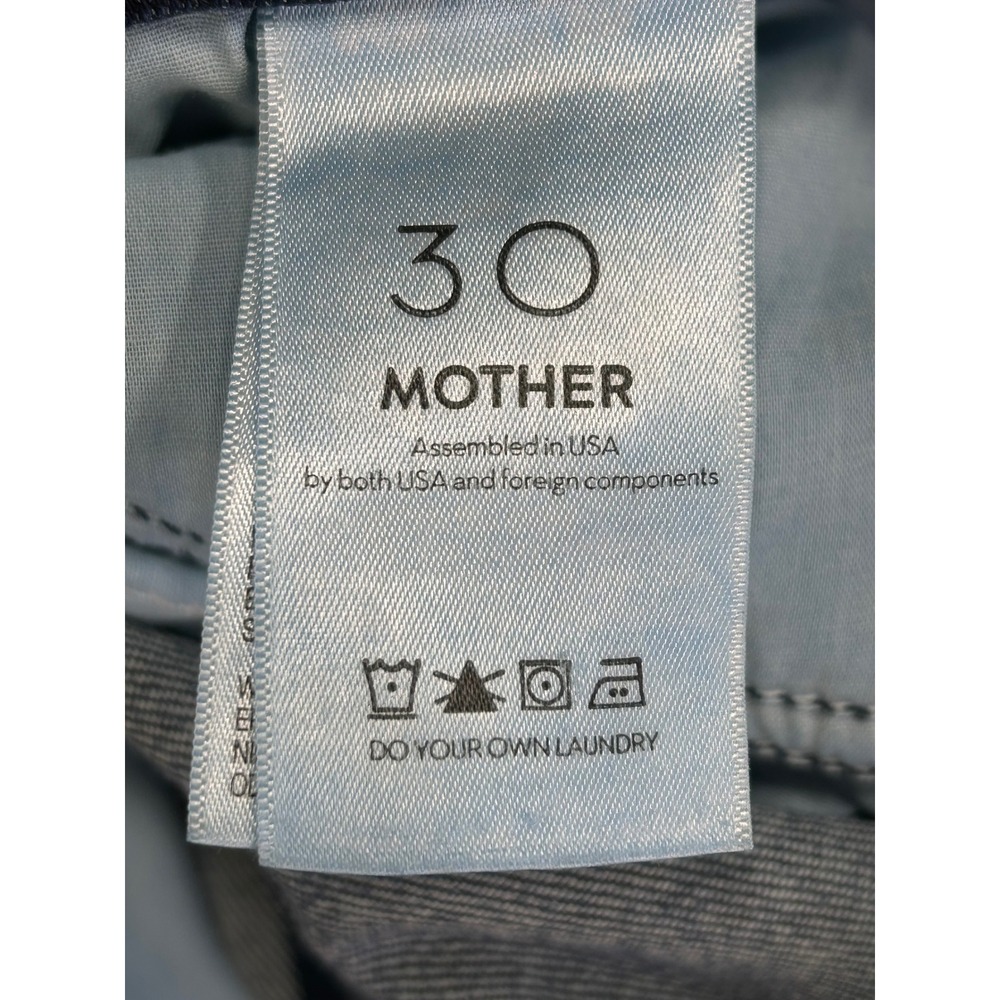 Mother The Mid Rise Dazzler Ankle Jeans On The Edge Blue Straight Leg Size 30 - Picture 8 of 13